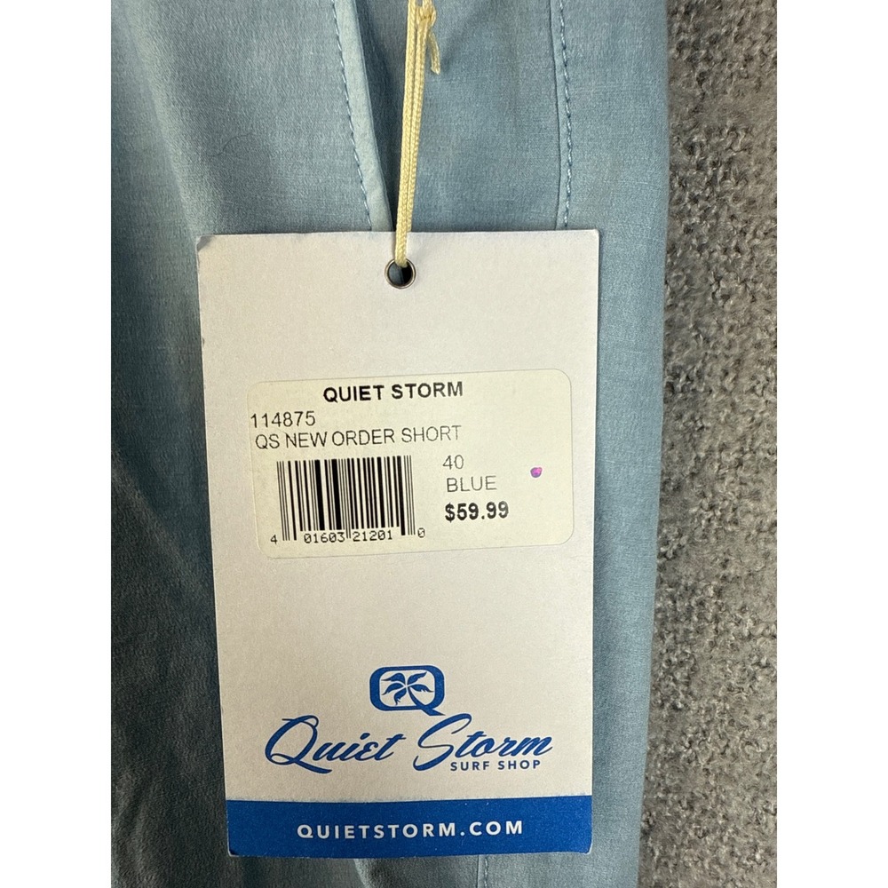 NWT Quiet Storm Surf Shop Blue Hybrid Land &‎ Sea New Order Shorts Mens Size 40 - Picture 4 of 11